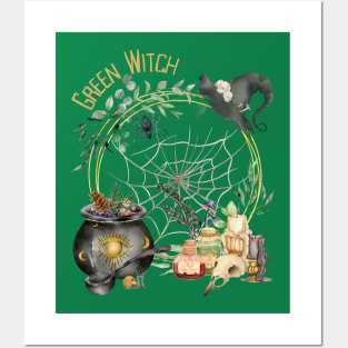 Green Witch Aesthetic Posters and Art